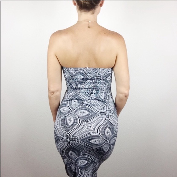 Derek Heart Strapless Midi Dress Medium A311 - Picture 3 of 4